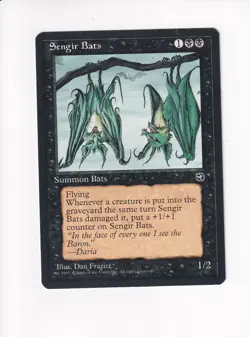 1995 MAGIC THE GATHERING MTG HOMELANDS SENGIR BATS VERSION 2 (PH) - Image 1