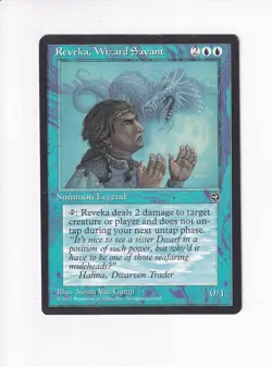 1995 MAGIC THE GATHERING MTG HOMELANDS REVEKA, WIZARD SAVANT (PH) - Image 1