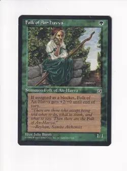 1995 MAGIC THE GATHERING MTG HOMELANDS FOLK OF AN-HAVVA VERSION 2 (PH) - Image 1