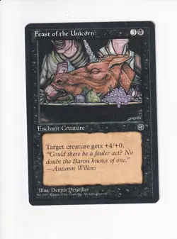 1995 MAGIC THE GATHERING MTG HOMELANDS FEAST OF THE UNICORN VERSION 2 (PH) - Image 1