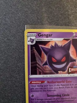 Pokemon Gengar - SWSH241 - Black Star Promo - Lost Origin Prerelease STAMP - NM - Image 2