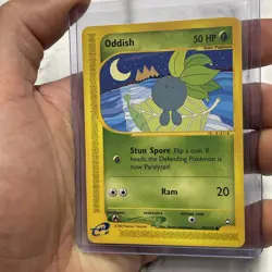 Oddish 97/147 - Aquapolis Non Holo Pokemon TCG WOTC LP+ Vintage E-Reader WOTC - Image 2