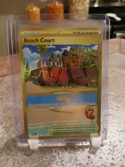 Pokemon TCG Beach Court Paradox Rift 263/182 Hyper Rare Gold Secret Rare Holo - Image 1