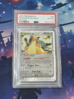 PSA 6 2003 POKEMON EX DRAGON #90 DRAGONITE EX-HOLO - Image 1