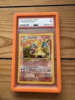 1999 Pokemon TCG Charizard Base Set Holo Card , PSA 7 - Image 1