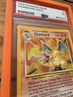 1999 Pokemon TCG Charizard Base Set Holo Card , PSA 7 - Image 2