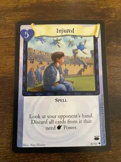Harry Potter CCG Diagon Alley Card 40/80 Injured - Image 1