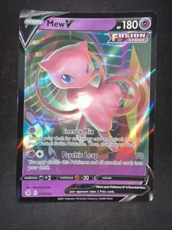 Pokemon Mew v Fusion Strike TCG Ultra Rare Card 113/264 - Image 1