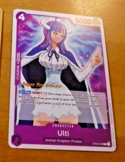 ONE PIECE ENGLISH CARD GAME CARTE SUPER PRE-RELEASE ULTI ST04-002 ANGLAIS EN NM - Image 1