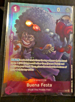 ONE PIECE ENGLISH CARD HOLO GAME BEST CARTE HOLO BUENA FESTA ST05-014 ALT EN NM - Image 1