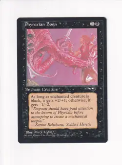 1995 MAGIC THE GATHERING MTG ALLIANCES PHYREXIAN BOON MAN HELD ALOFT (PH) - Image 1