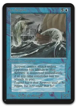 Sea Serpent (NM) Alpha Edition LEA Magic MTG - Image 1