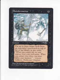 1995 MAGIC THE GATHERING MTG ALLIANCES MISINFORMATION (PH) - Image 1