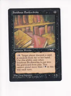 1995 MAGIC THE GATHERING MTG ALLIANCES INSIDIOUS BOOKWORMS (PH) - Image 1