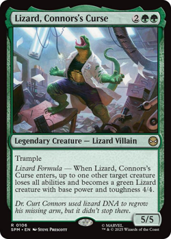 MTG magic 1x Lizard, Connor's Curse (M/NM) Marvel's Spider-Man - Image 1