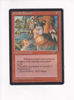 1995 MAGIC THE GATHERING MTG ALLIANCES GORILLA SHAMAN (PH) - Image 1
