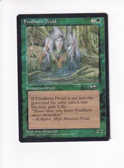 1995 MAGIC THE GATHERING MTG ALLIANCES FYNDHORN DRUID FACING RIGHT (PH) - Image 1