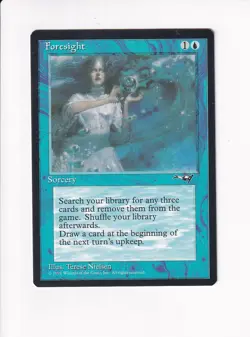 1995 MAGIC THE GATHERING MTG ALLIANCES FORESIGHT WHITE DRESS (PH) - Image 1
