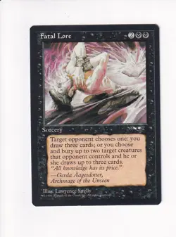 1995 MAGIC THE GATHERING MTG ALLIANCES FATAL LORE (PH) - Image 1