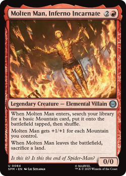 MTG magic 1x Molten Man, Inferno Incarnate FOIL (M/NM) Marvel's Spider-Man - Image 1