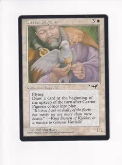 1995 MAGIC THE GATHERING MTG ALLIANCES CARRIER PIGEONS HAND (PH) - Image 1