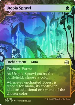 MTG - Utopia Sprawl - Foil - WOE Enchanting Tales - Magic the Gathering - Image 1