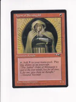 1995 MAGIC THE GATHERING MTG ALLIANCES AGENT OF STROMGALD (PH) - Image 1