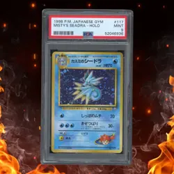 1998 Pokemon Gym Japanese MISTY'S SEADRA Holo #117 PSA 9 - Image 1