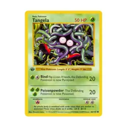 Pokemon Pokemon Base Set (Shadowless) Tangela (C) #66 (1st Ed) EX - Image 1
