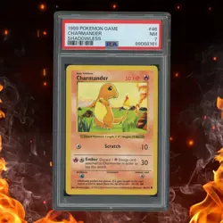 1999 Pokemon Game CHAMANDER 46/102 Shadowless PSA 7 - Image 1