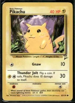 Pokemon Base Set (Shadowless) #058/102 Pikachu Common - Image 1