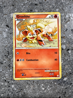 Pokemon TCG Cards Growlithe 65/123 Heart Gold & Soul Silver HGSS NM - Image 1