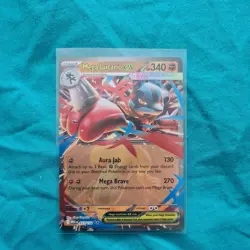 Pokemon TCG Mega Evolution Mega Lucario Ex 077/132 NM Holo Card - Image 1