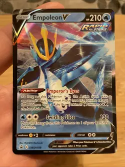 Pokemon Empoleon v TCG SWSH108 Black Star Promo Card LP/MP - Image 1