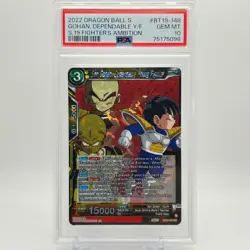 2022 Dragon Ball Super Card Game #BT19-148 Son Gohan Dependable Rare PSA 10 - Image 1