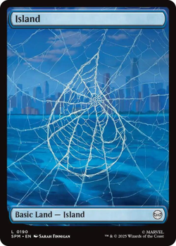 MTG magic 1x Island #190 FOIL (M/NM) Marvel's Spider-Man - Image 1