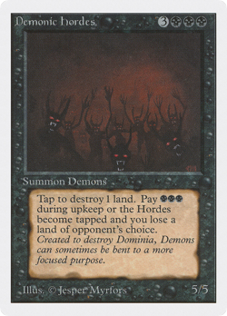 Demonic Hordes (MP) Unlimited Edition 2ED Magic MTG - Image 1