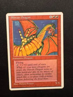 Shivan Dragon Unlimited Edition Regular Magic the Gathering MTG - Image 1