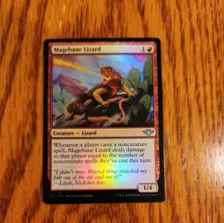 MTG Magic the Gathering Magebane Lizard Foil Outlaws of Thunder Junction NM OTJ - Image 1