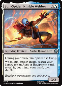 MTG magic 1x Sun-Spider, Nimble Webber FOIL (M/NM) Marvel's Spider-Man - Image 1