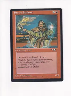 1995 MAGIC THE GATHERING MTG ALLIANCES STORM SHAMAN MALE (PH) - Image 1