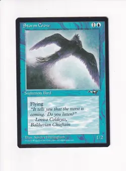 1995 MAGIC THE GATHERING MTG ALLIANCES STORM CROW FLYING RIGHT (PH) - Image 1