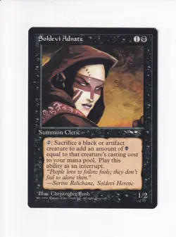 1995 MAGIC THE GATHERING MTG ALLIANCES SOLDEVI ADNATE (PH) - Image 1