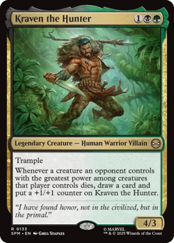 MTG magic 1x Kraven the Hunter FOIL (M/NM) Marvel's Spider-Man - Image 1