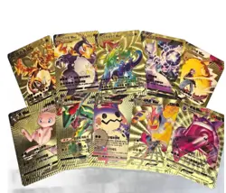 Pokemon Terastal Arceus Black Mewtwo Pikachu Gold Cards 55pcs Korean Limited - Image 3