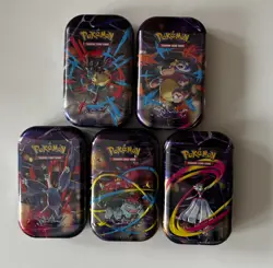 Pokemon TCG Mega Evolutions - Mega Heroes Mini Tin (Set of 5) Sealed - Image 1