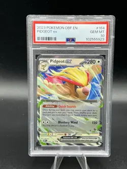 PIDGEOT ex - PSA 10- 2023 Pokemon Obsidian Flames - #164 - Image 1