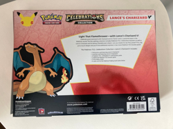 Pokemon Lance's Charizard V Celebrations SEALED Box Promo SWSH133 Booster Pack - Image 2