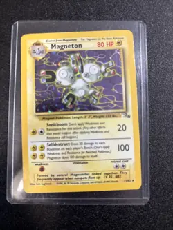 Pokemon TCG Magneton Fossil Holo Card 11/62 - Image 1