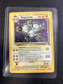 Pokemon TCG Magneton Fossil Holo Card 11/62 - Image 3